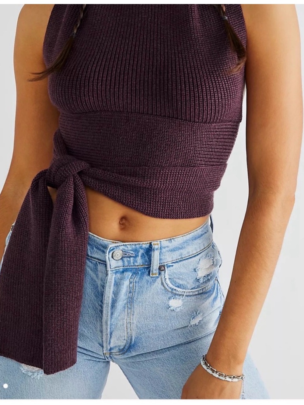 Free People beach convertible open back sweater